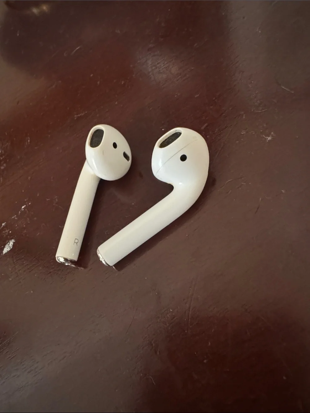 Apple AirPods 1st Generation + Pink Lightning Charging Cable with Cow Print Case